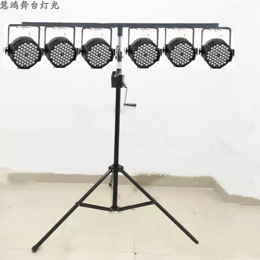 Hand-cranked LED PAR light stand 3-meter tripod mobile lifting equipment for wedding and performance events