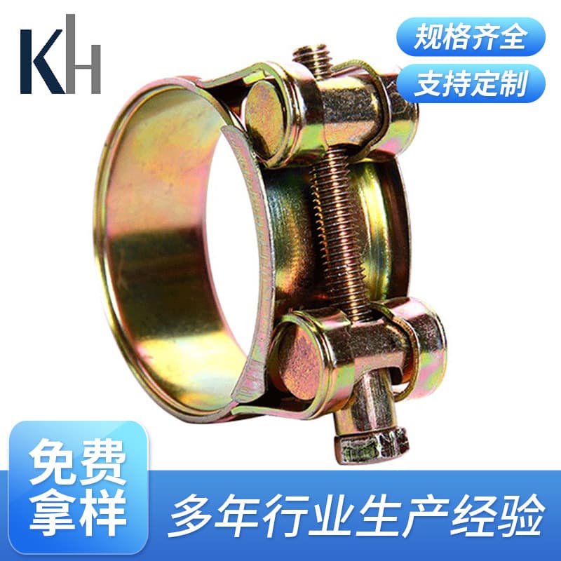 Solid European-style strong hose clamp European-style T-type strong galvanized hose clamp heavy-duty pipe clamp