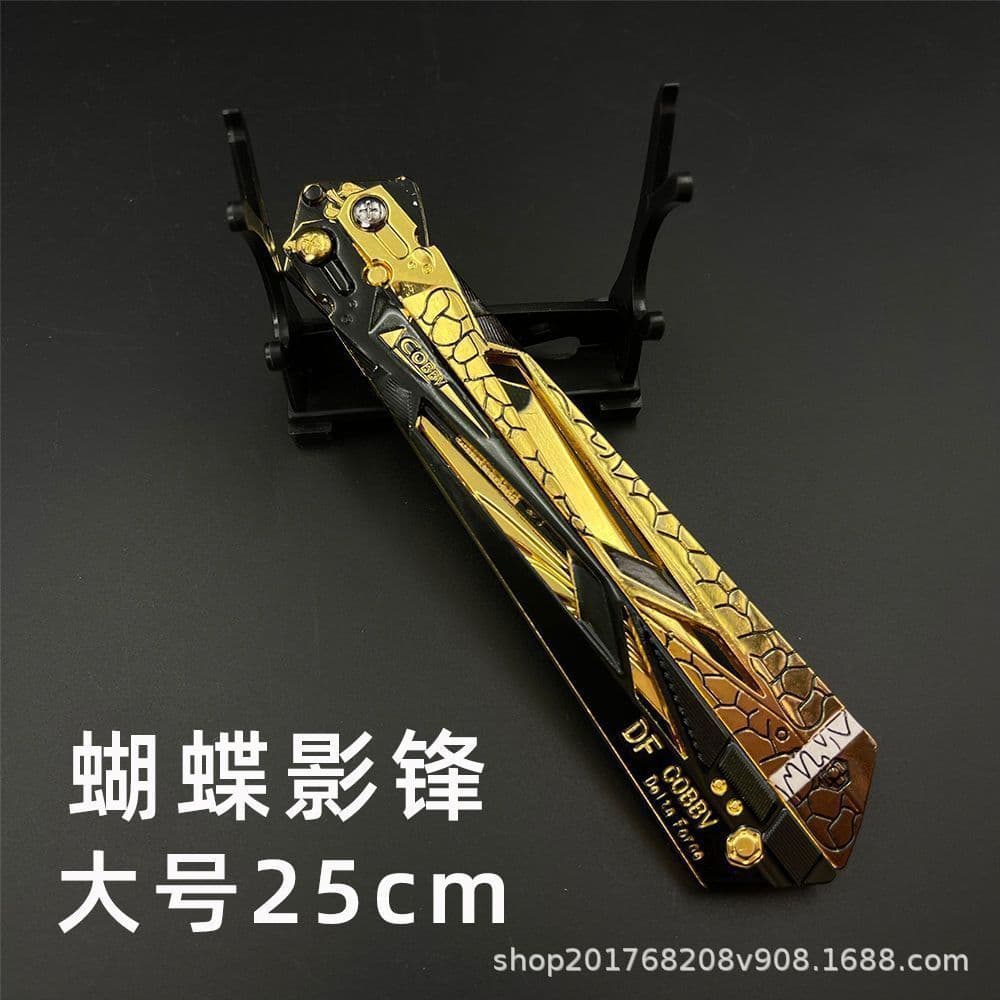 Delta Force Shadow Edge Butterfly Knife Melee Trainer Metal Model Toy Display Unsharpened