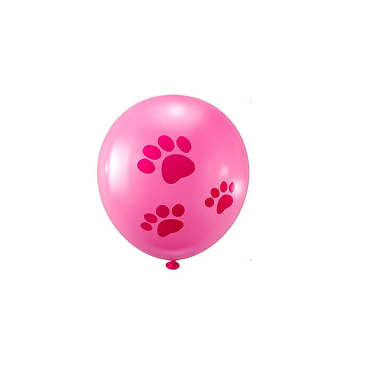 Cross-Border 12inch Pet Dog Paw Latex Balloons Dog Party Decoration Birthday Arrangement Jungle Animal Pet Balloons