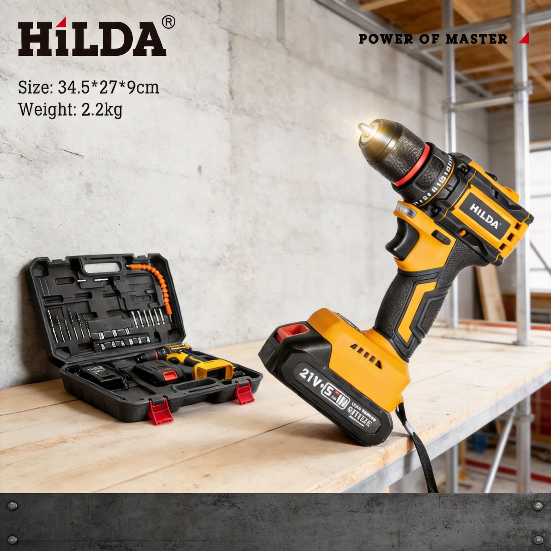 Cordless Drill 21V High Torque Brushless Lithium-Ion Charging Drill Electric Screwdriver Driver Machine Small Powerhouse Cross-Border New