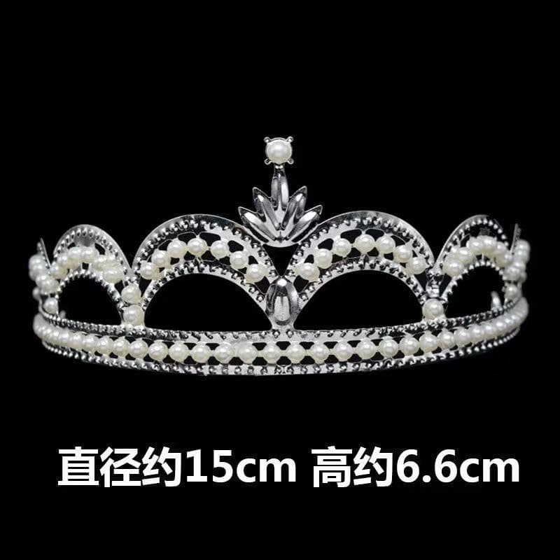 Valentine's Day Bouquet Decoration Crown Cake Ornaments for Adults and Children Queen Crown Pearl Starry Internet Celebrity