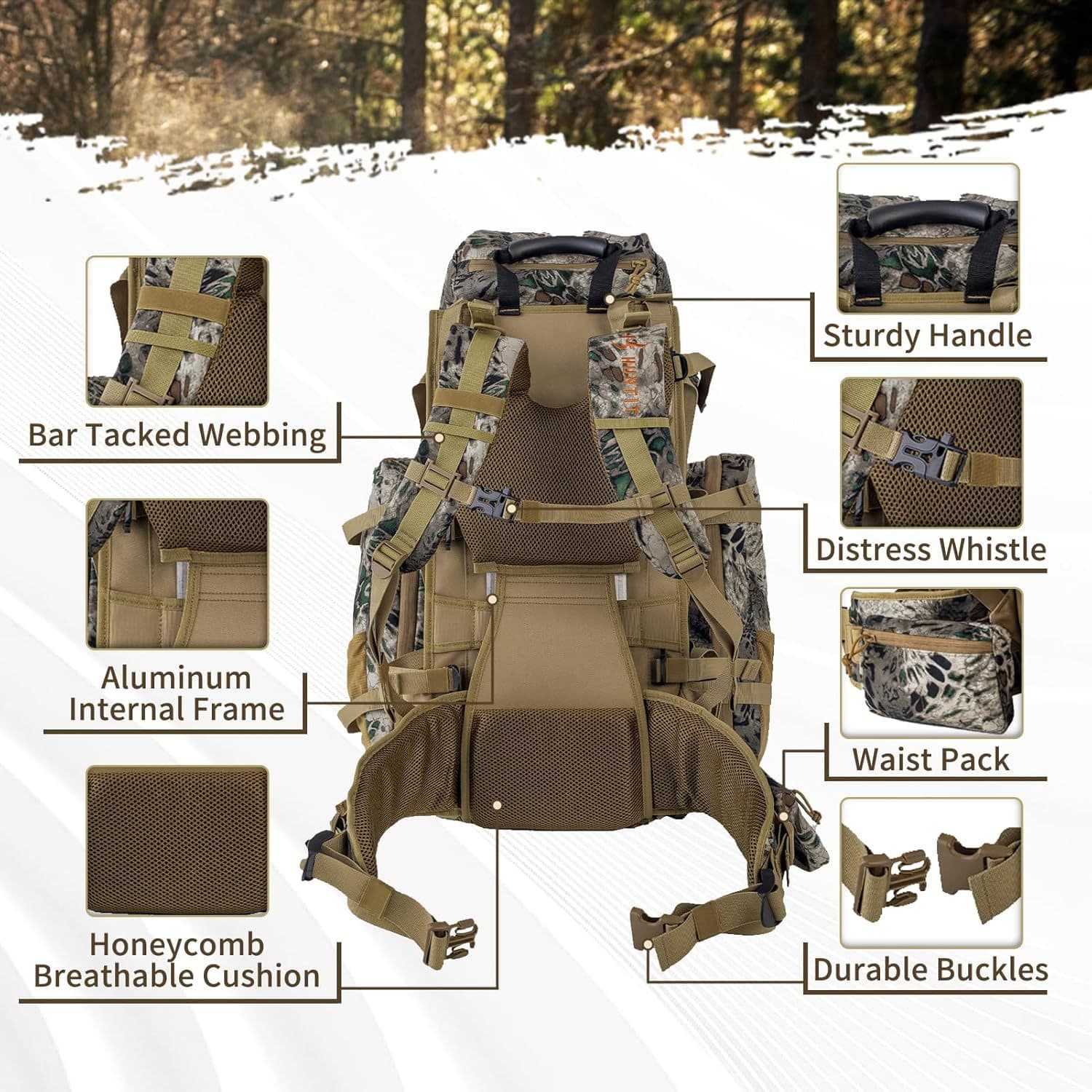 Hunting Bag Multifunctional Modular Bag for Men and Women Military Fans Large Capacity 3D Tactical Backpack Hiking Camping Mountaineering Bag Manufacturer