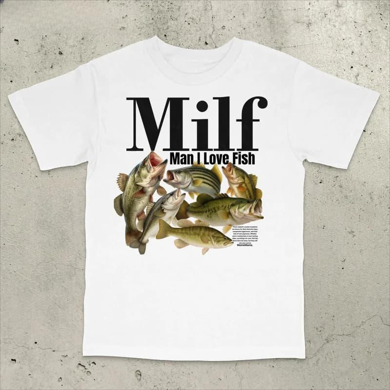 EU Size Cotton T-Shirt Man I Love Fish T-Shirt, Retro Fishing Shirt Bass
