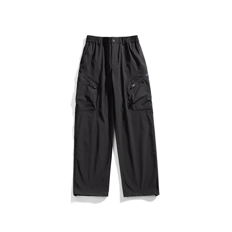 New Trendy Casual Simple Retro Japanese Loose Fit Multi-Pocket Men's Straight Leg Trousers Cargo Pants 2556
