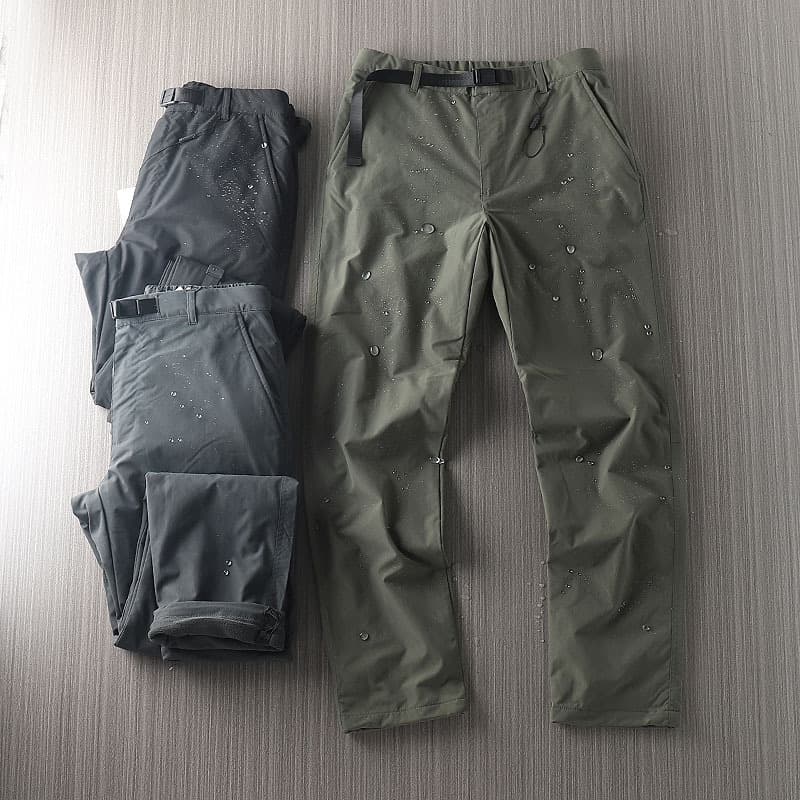 Winter Outdoor Windproof Waterproof Fleece-Lined Thickened Functional Softshell Pants, Unisex Fashion Casual Straight-Leg Fleece Pants