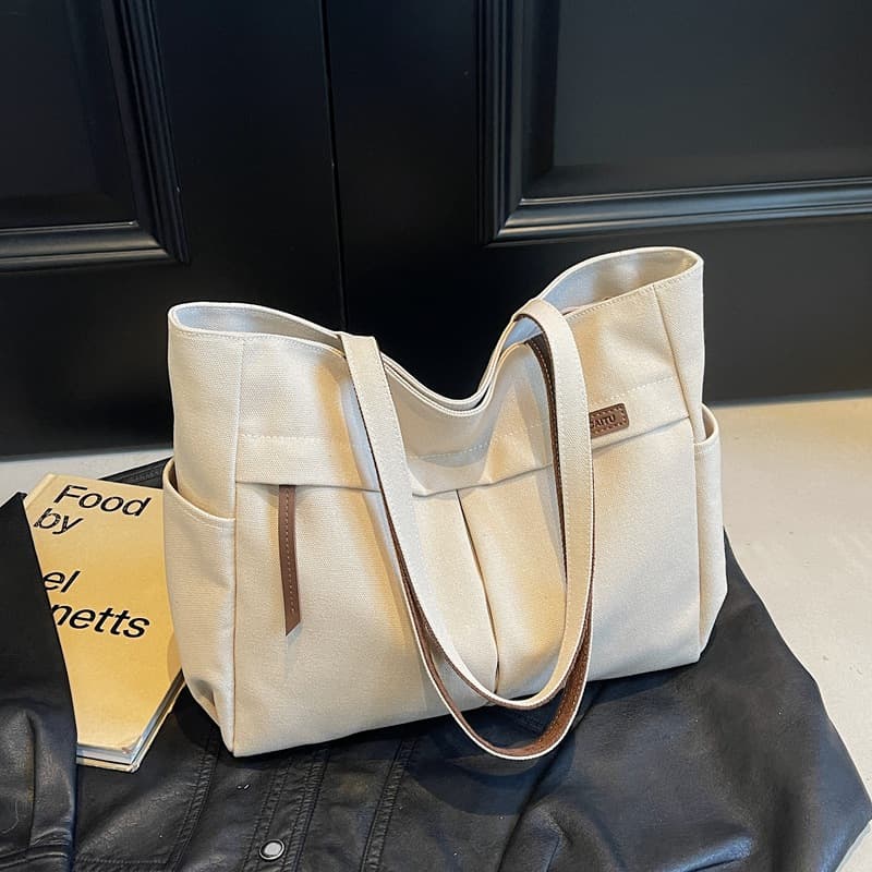 Canvas Tote Bag for Women 2025 New Large Capacity Commuter Handbag Student Versatile Casual Shoulder Bag