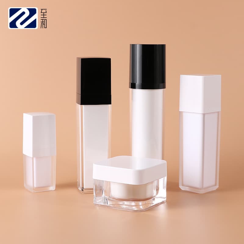Square Acrylic Bottle 15ml Essence Lotion Bottle 60/100/120ml Press Pump Lotion Bottle 50G Cream Jar