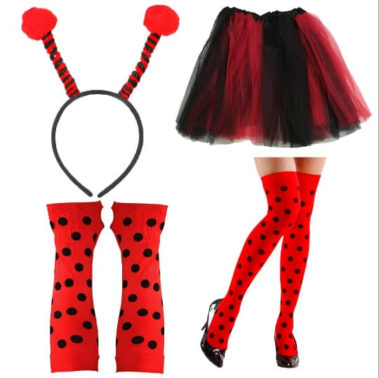 Ladybug costume bee ladybug headband glasses ladybug girl decoration cartoon party props fly dress up props