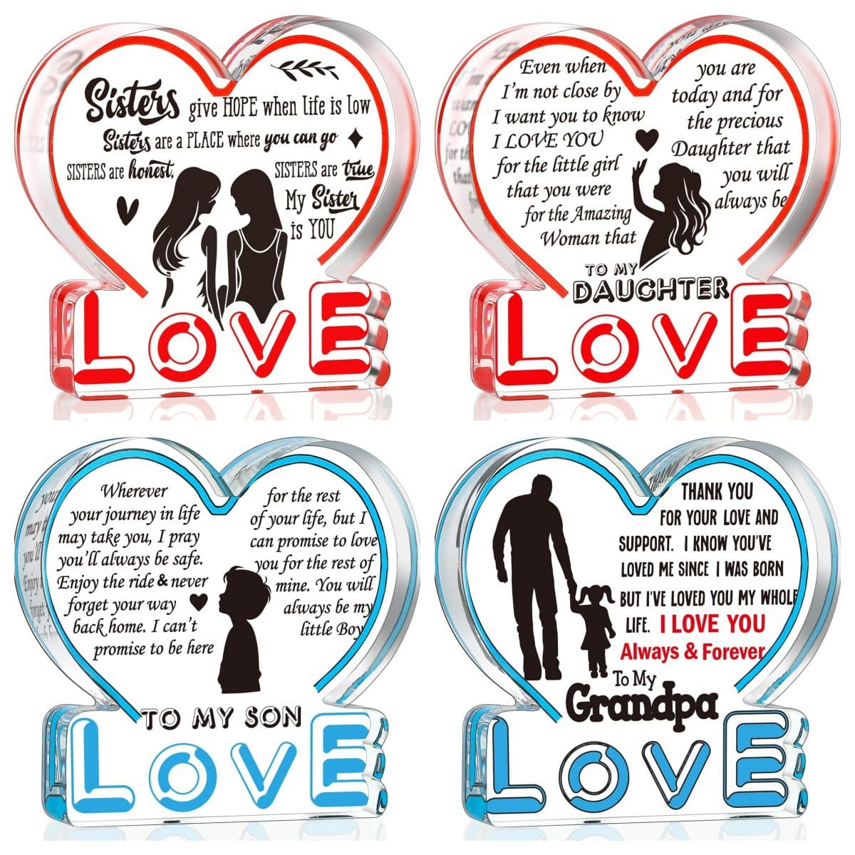 New Hot Selling Cross-Border Gift for Father's Day Acrylic Desktop Decoration Ornament Home Decor Display