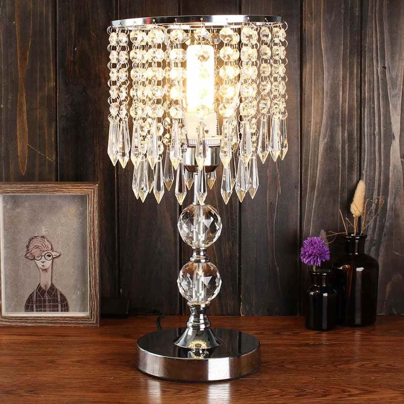 Cross-border exclusive European crystal decorative table lamp living room bedroom bedside table decoration night light housewarming creative gift