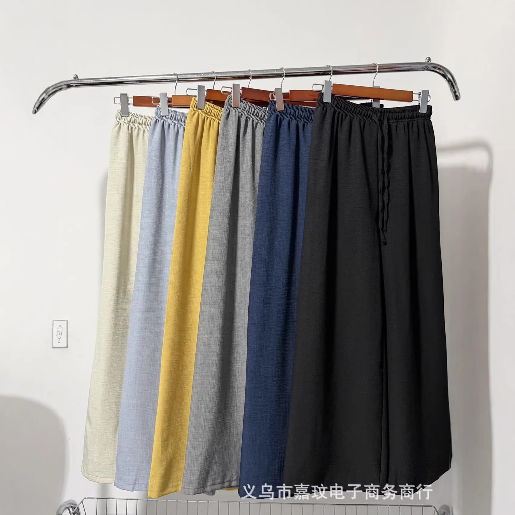 Tencel Linen Women's Summer Thin Old Money Style Versatile Ice Silk Straight Leg Pants High Waist Textured Casual Wide Leg Pants