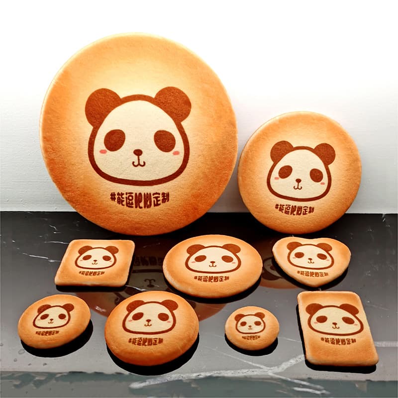 Customizable plush biscuits, thickened square plush badges, self-printed Gumi raw materials