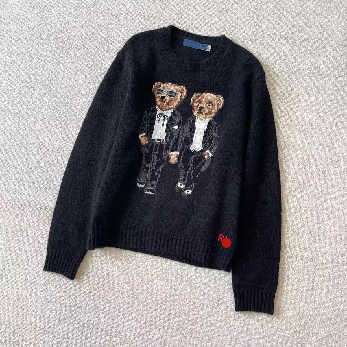 Scan Code for Cross-Border High-Quality Autumn and Winter R~L New Heavy-Duty Cartoon Round Neck Age-Reducing Versatile Sweater for Women