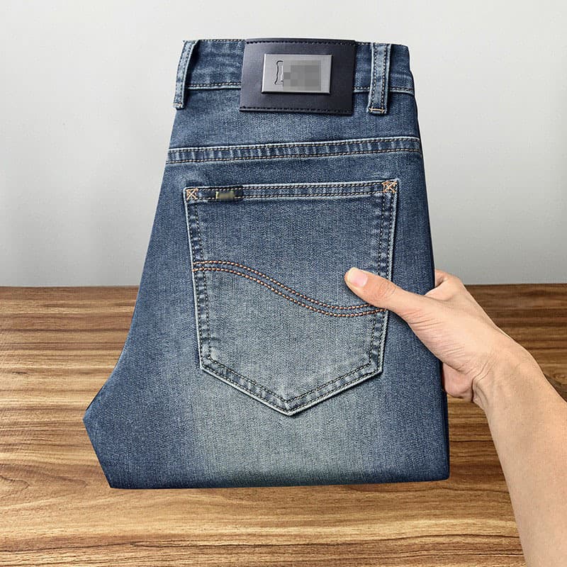 LEDX High Quality Autumn Jeans for Men, Slim Fit, Stretchy, Trendy, Soft, Casual Long Pants for Men