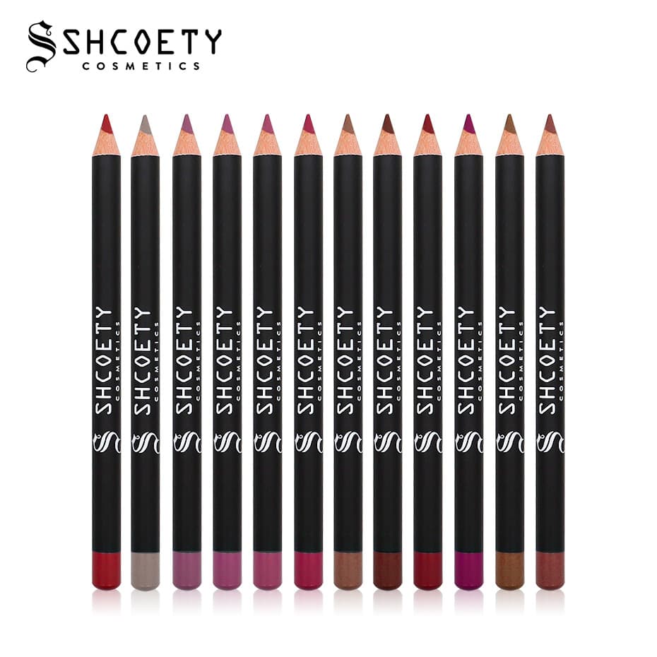SHCOETY EU CPSR 12-Color Matte Lipstick & Lip Liner Set, Nude Shades, Long-Lasting, Cross-Border Beauty
