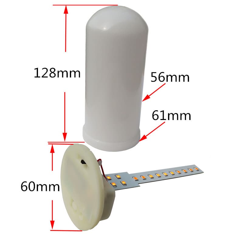 Round 60mm Diameter 2x AA Battery Holder with Lid, Metal Contacts, Switch, 3V for Flame Flicker LED, Running Light, Candle Light