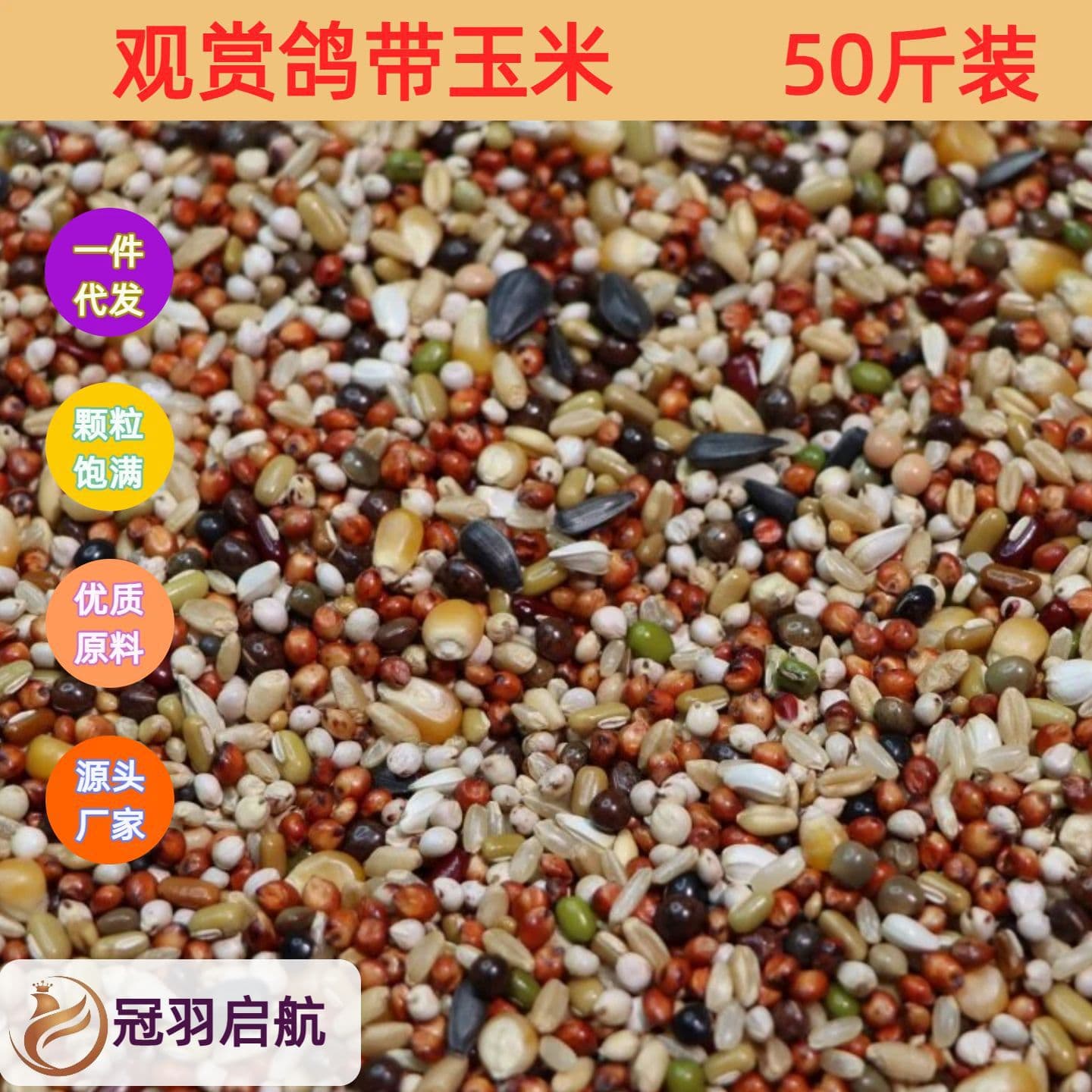 Pigeon Food with Corn, Nutritional Grain Feed for Young Pigeons, Racing Pigeons, Meat Pigeons, and Adult Pigeons - Free Shipping