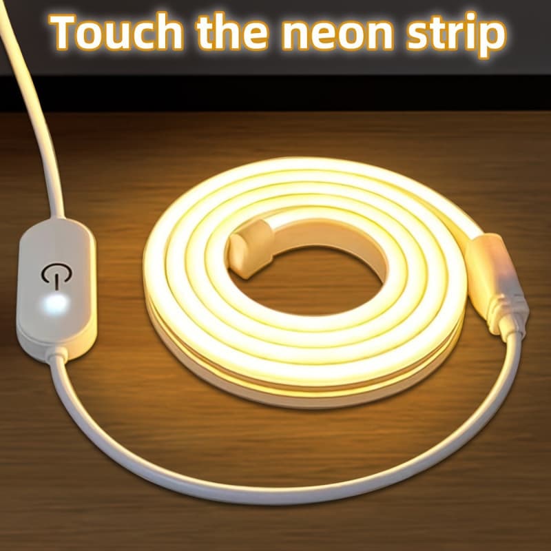 2026 New Cross-border Dropshipping 16.4 Feet USB Powered Touch Control LED Neon Light Strip