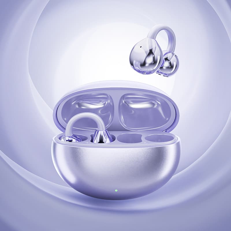 AI Translation Cross-border New M91 Clip-on Wireless Dual Earbuds TWS Low Latency Low Power 5.4 Bluetooth Headset