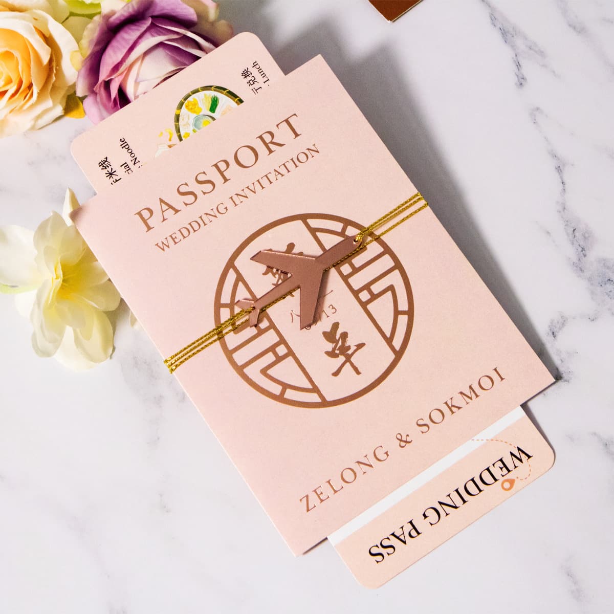 Passport invitation mirror acrylic airplane ornaments custom logo cutting