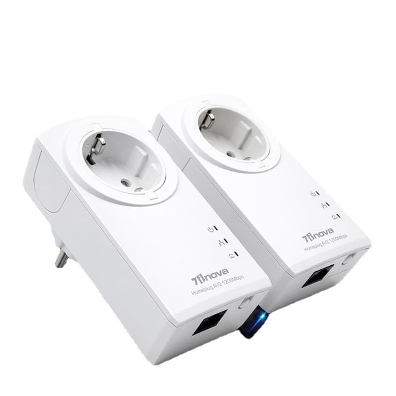 7INOVA·7QI QIQI Powerline AV2 1200Mbps Gigabit Kit with Socket QCA7550