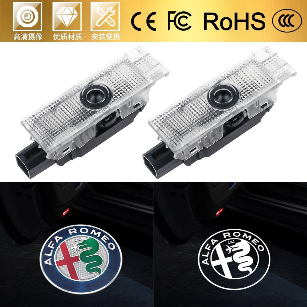 For Alfa Romeo Welcome Light Giulia Stelvio Door Light LOGO Projection Light