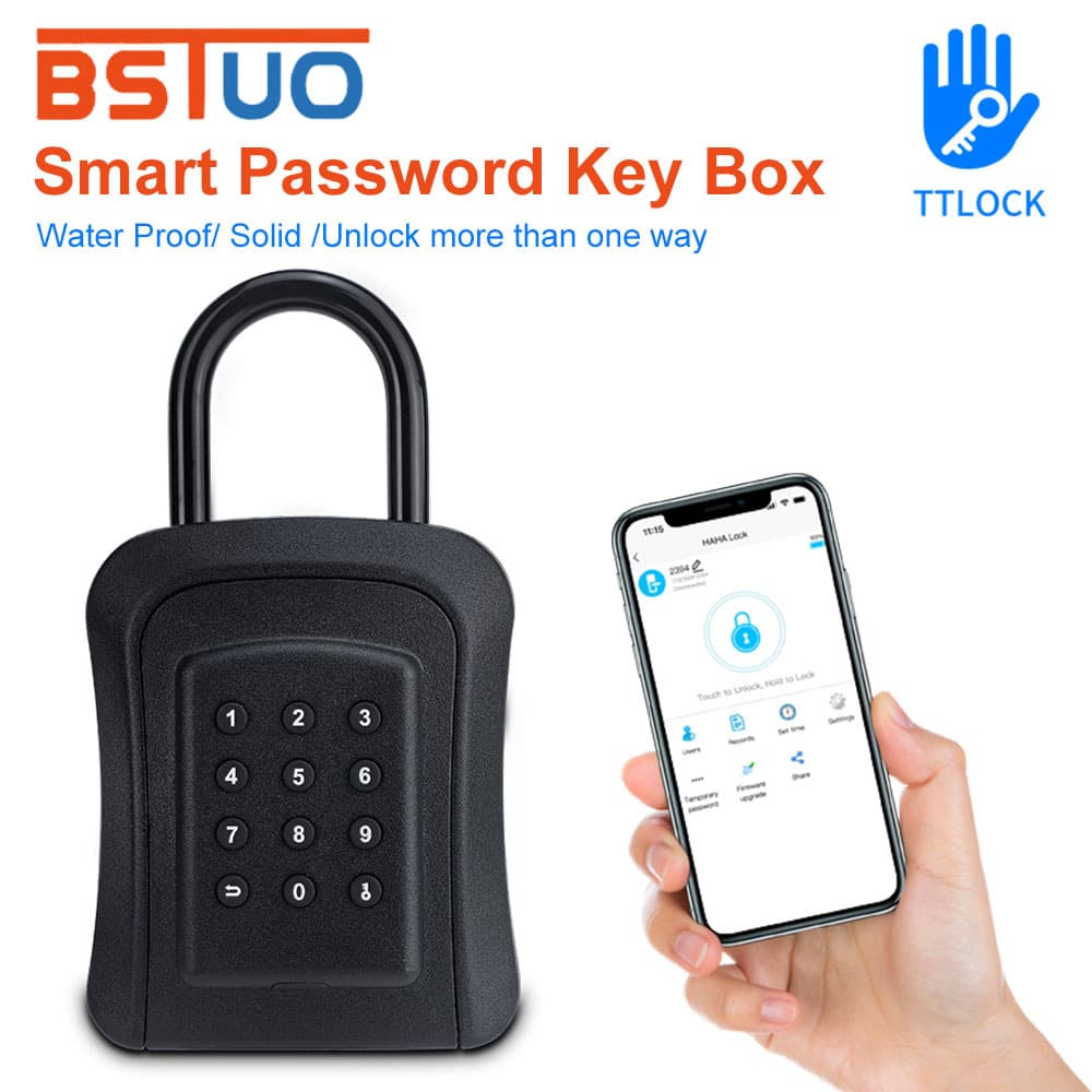 TTLOCK Smart Key Lock Box Bluetooth Unlocking Remote Access Smart Outdoor Decoration Homestay Password Box