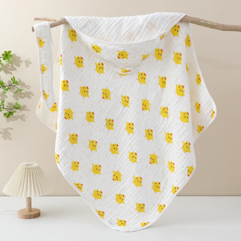 Newborn baby blanket, pure cotton gauze, six-layer, Class A, maternity swaddle blanket, all-season baby cover.