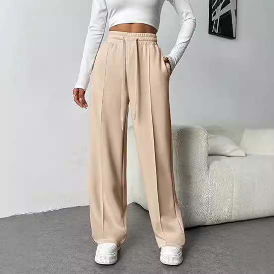 Women's Sweatpants Fall 2024 New Straight Loose Wide Leg Pants Outdoor Dance Casual Long Pants High Waist