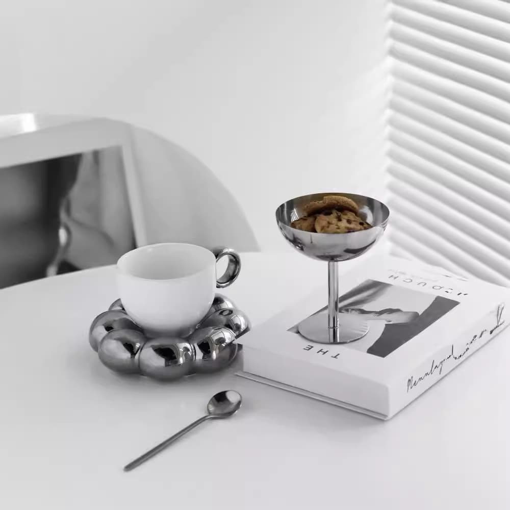 Amazon Thickened Stainless Steel Ice Cream Bowl for Cafe Wedding Banquet Ice Cream Dessert Snack Dessert Bowl Cup