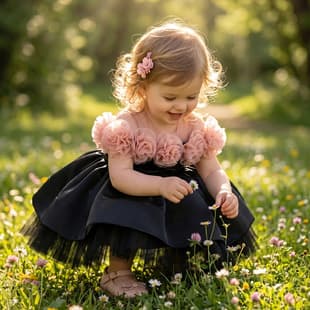 Cross-border Baby Girl Birthday Party Dress Performance Flower Girl Flower Princess Dress European and American Stylish Dress
