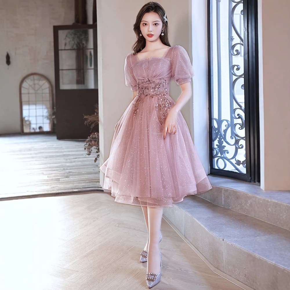 Banquet Mini Dress 2026 New Summer Host Premium Princess Graduation Sister Art Exam Dress
