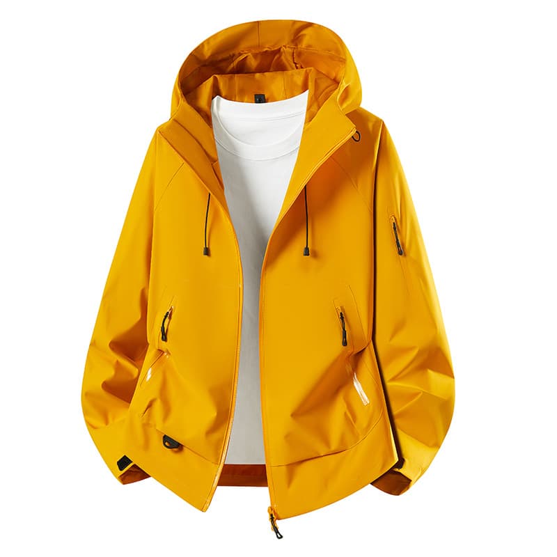 Spring, autumn and winter outdoor short slim mountaineering imitation lotus leaf windproof and rainproof dry breathable wear-resistant assault jacket single