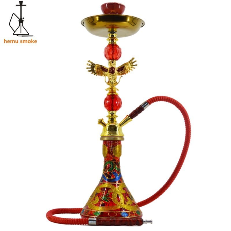 Amazon source medium eagle shaped pot Arabic style single tube glass pot set shisha