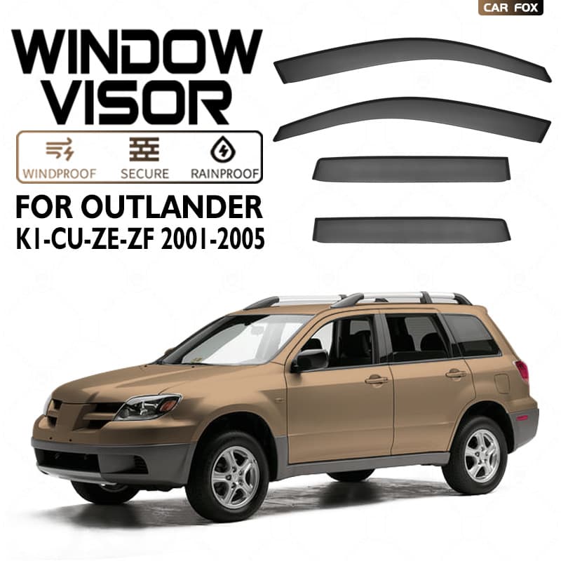 Compatible with Mitsubishi Montero Outlander Window Visor Rain Guard