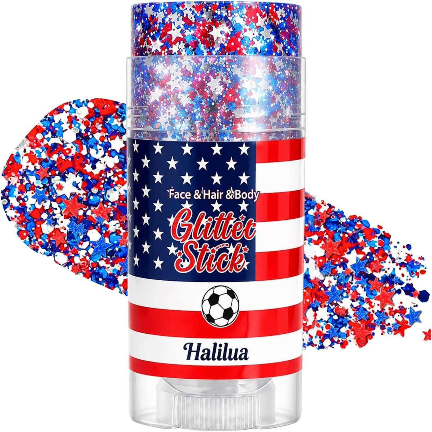 New Cross-Border Patriotic Face Hair Glitter Stick July 4th Sparkle Stick