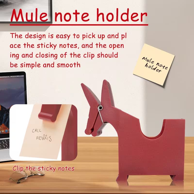 Donkey Memo Holder Creative Office Memo Clip Message Clip Ornament, Memo Paper Multifunctional Storage Box