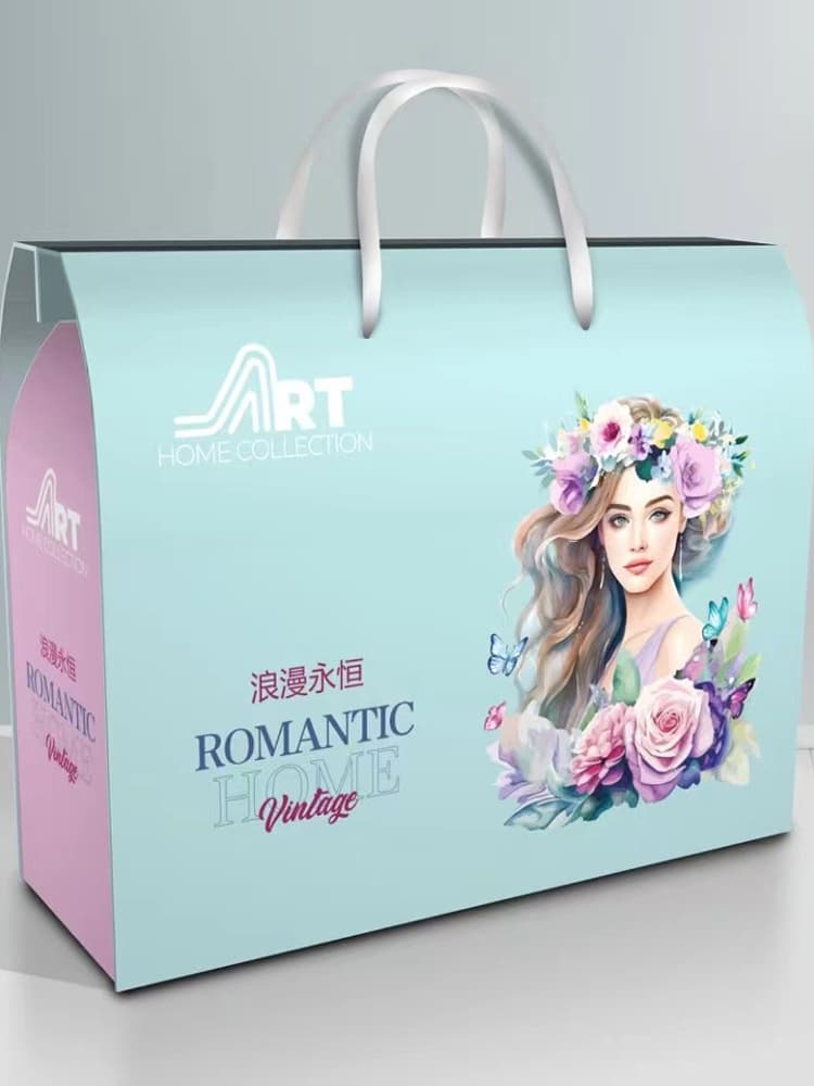 Custom Summer Quilt Air Conditioning Blanket Gift Box Silk Quilt Packaging Carton Box Bedding Box Blanket Gift Box