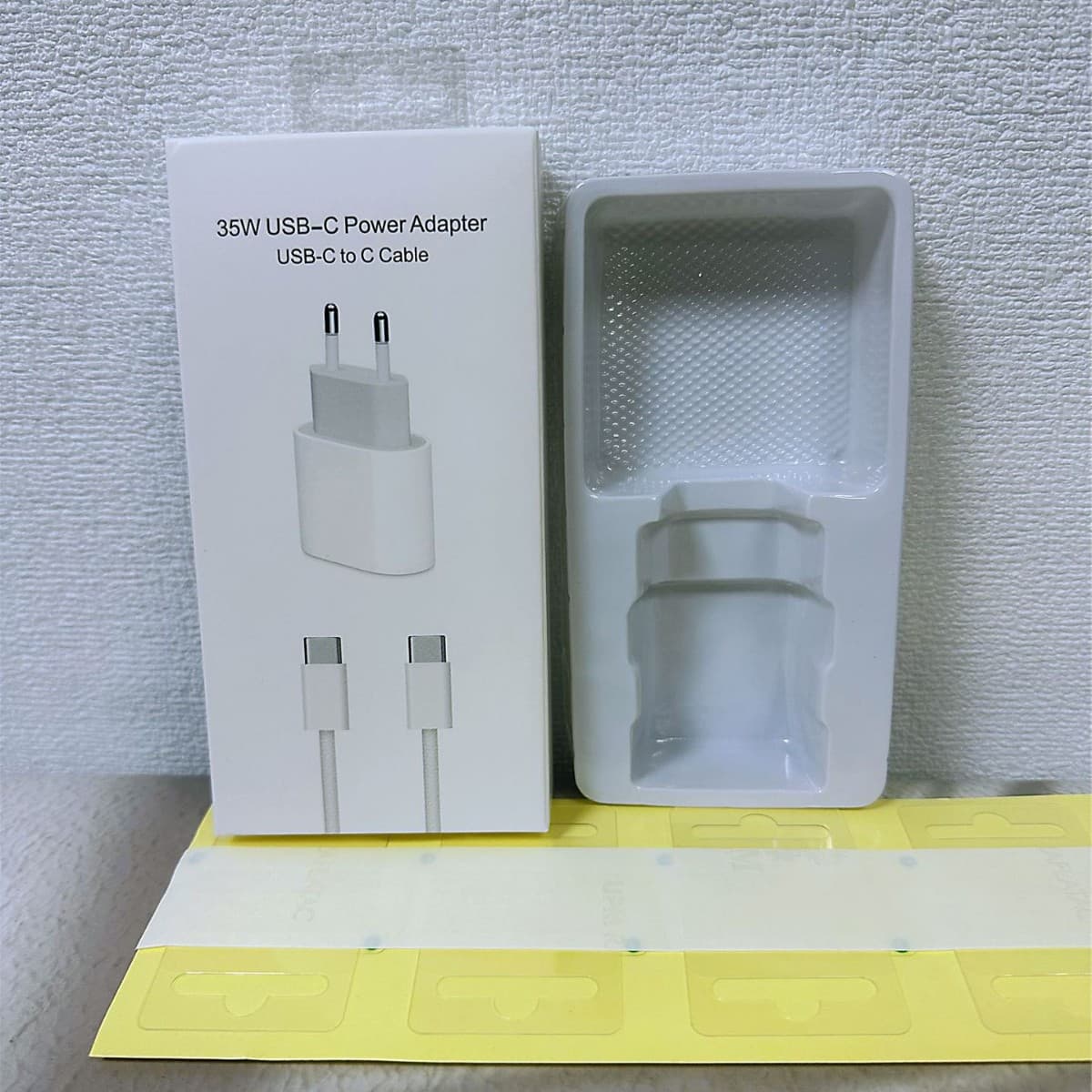 Packaging Box for Apple 35W Charger Set, Apple 16 35W Charger 2-in-1 Dual USB-C Cable Box