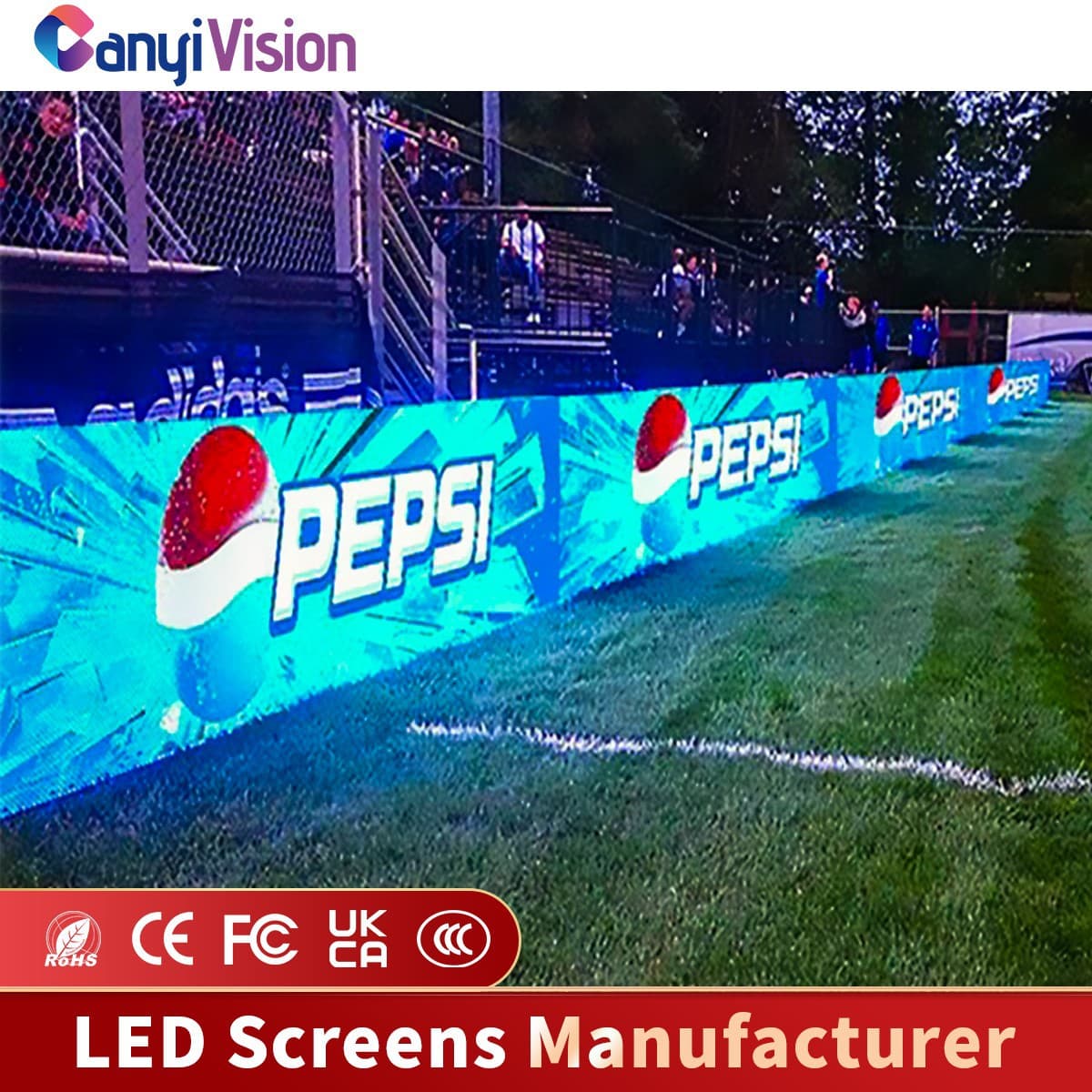Outdoor full-color LED display screen for stadium and gymnasium advertising electronic screen