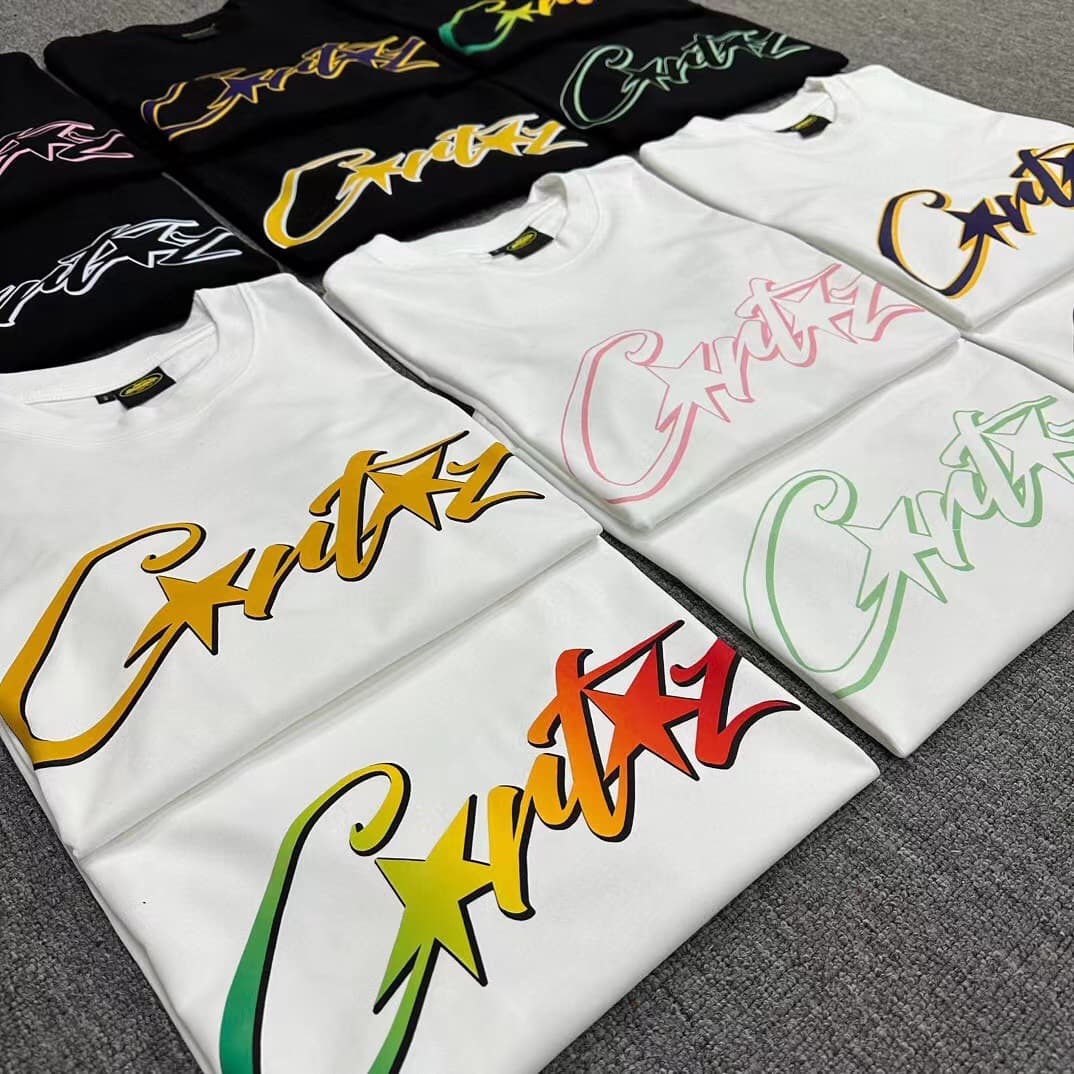 Cross-border European and American Summer Corteize Alcatraz Print Short Sleeve T-Shirt Unisex American High Street Design Signature Trend