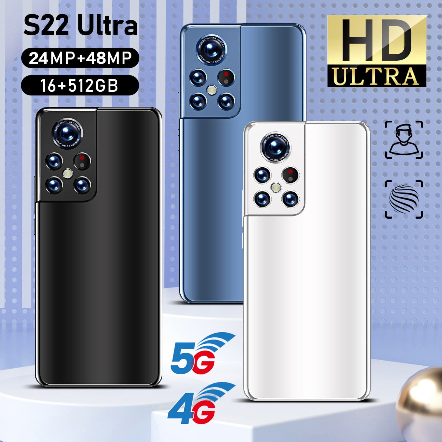 S22Ultra Cross-Border E-Commerce Hot Selling Android Smart 5.5-Inch Phone Low Price Dual SIM Dual Standby Mobile Phone