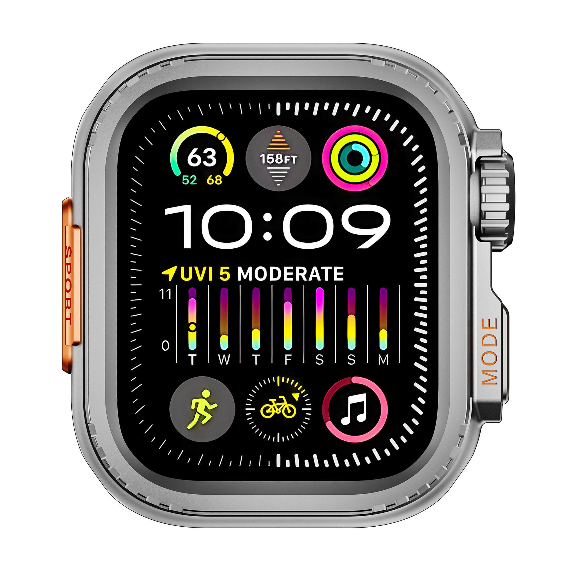 Apple iWatch Case Compatible with Apple Watch Case S11 Protective Cover 45s Slim Ultra Metal Case