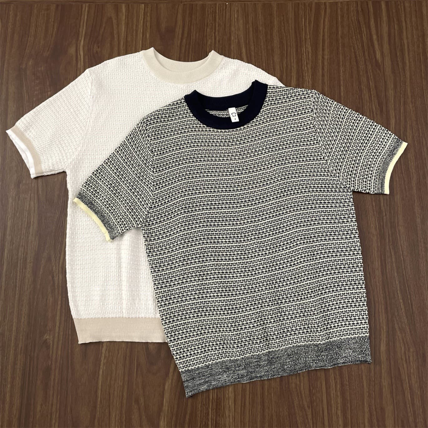 Old Money Style Textured Crew Neck Short Sleeve T-Shirt Men's Summer 2026 New Casual Commute Versatile Knit Half Sleeve T-Shirt