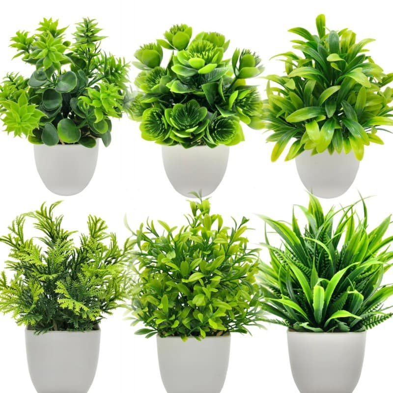 Cross-border hot-selling new products: Artificial plants, fake plants, green plants, indoor and outdoor decorative plastic pots, spring grass small pots