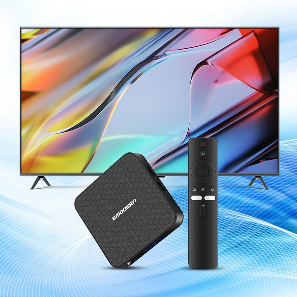 New Cross-Border Network TV Box ATV Bluetooth Voice Remote Dual-Band 4K HD Android 15 Foreign Trade TVBOX