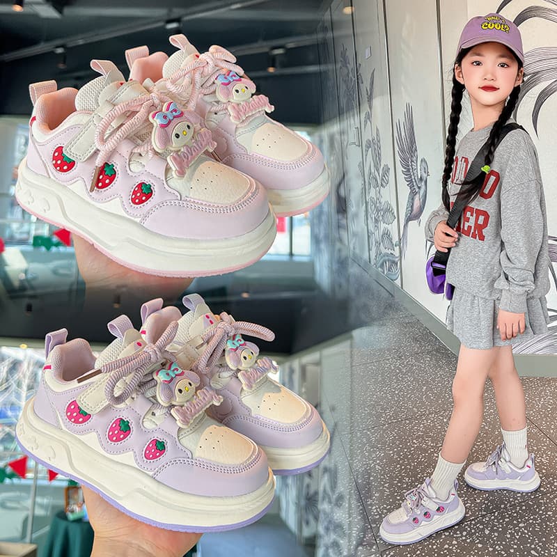 Girls' Low-Top Sneakers 2025 Spring/Autumn New Korean Style Children's Casual Shoes Fashionable Big Girl Breathable Flats
