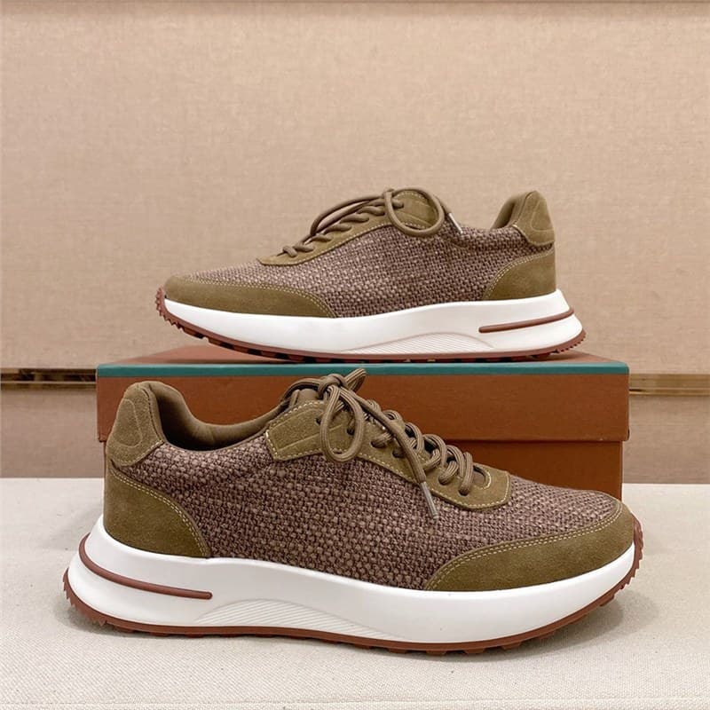2026 Flat Shoes Men Yashixuan European Station Trendy Brand Dad Shoes Men's Shoes European and American Cowhide Fabric Casual Shoes Sports Shoes