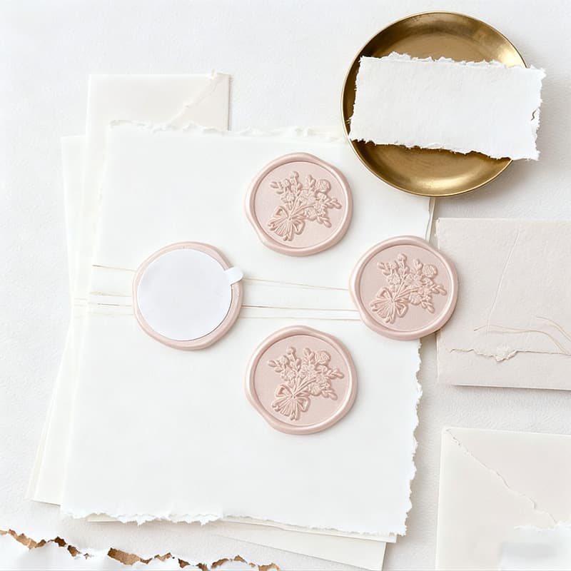 Wax Seal Sticker Flower Rabbit Wax Seal Sticker Premium Wax Seal Finished Gift Box Wedding Invitation Wax Seal
